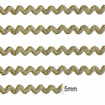 Sianinha metalizada - São José - 5mm x 10m -Ouro/Prata - 222/05